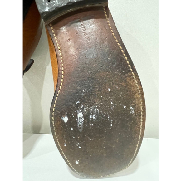 Dack’s Vintage Brown Leather Slip-On Loafers Hand Sewn 6H (fit like 7 wide) - Picture 15 of 16